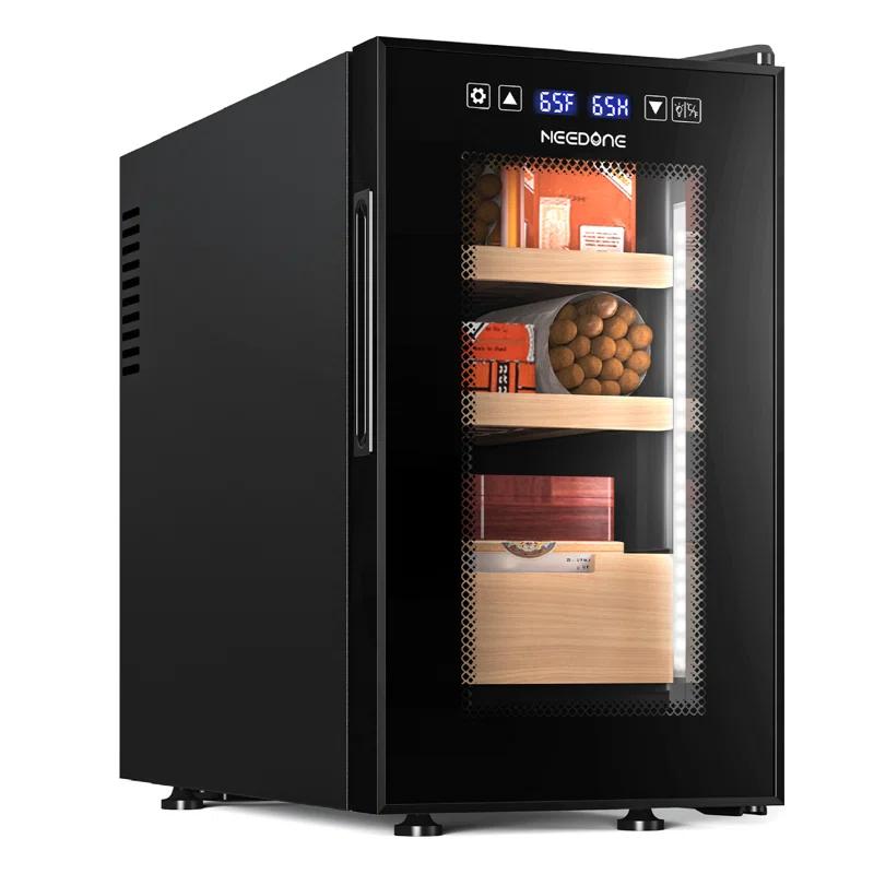 Needone Upgraded 23L Electric Cigar Humidor, Constant Temperature & Humidity Semiconductor Cigar Cabinet (150 Cigar Capacity)