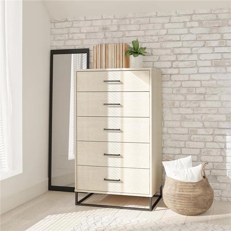 Novogratz Kelly 27.19'' W Unfinished 5 - Drawer Dresser
