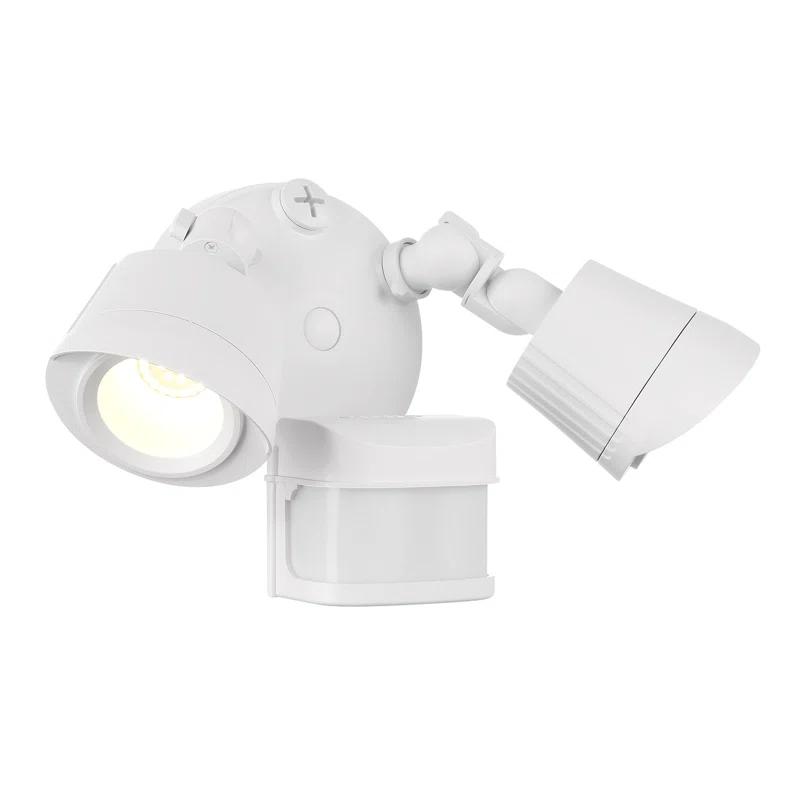 120 Watt 2 - Head LED Hardwired Dusk to Dawn Outdoor Security Flood Light with Motion Sensor