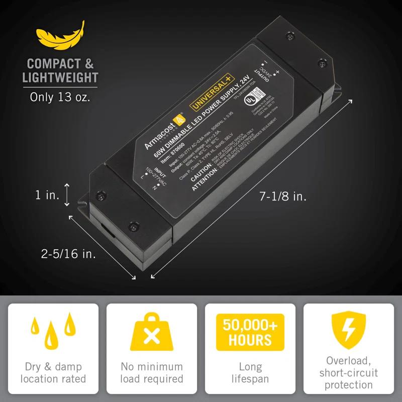 Universal+ Dimmable LED Driver 24V DC, Electronic Transformer