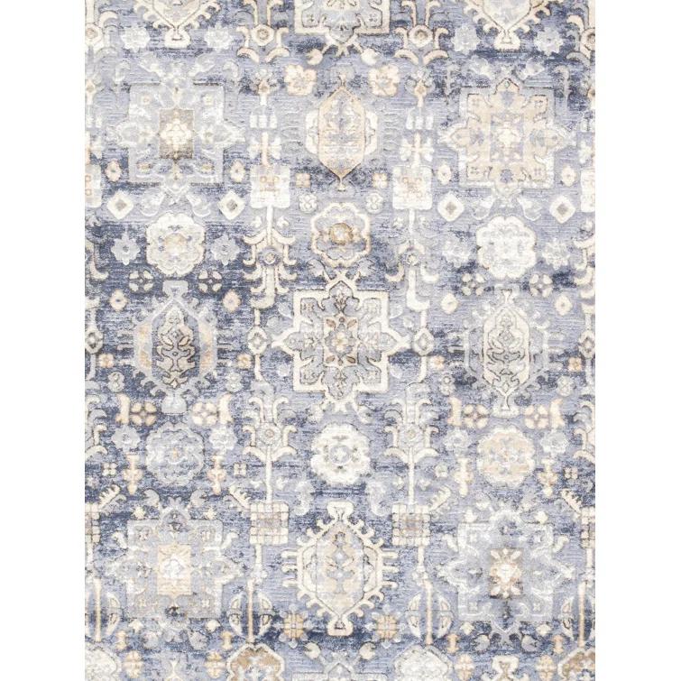 Pasargad Amadeus Power Loom Oriental Area Rug in Blue/Ivory