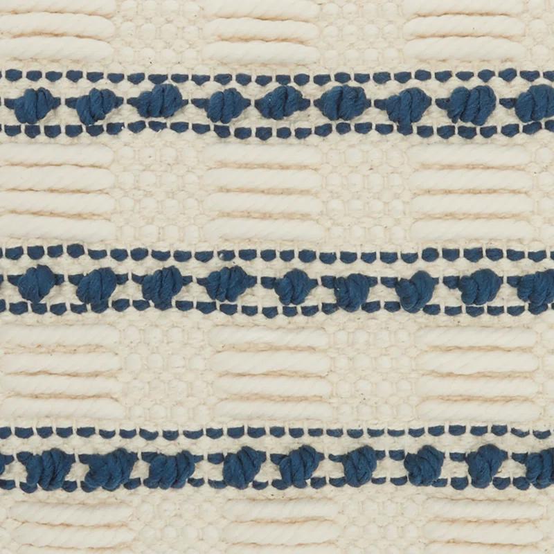 Mina Victory GC384-012020 Textured Cotton Blend Throw Pillow