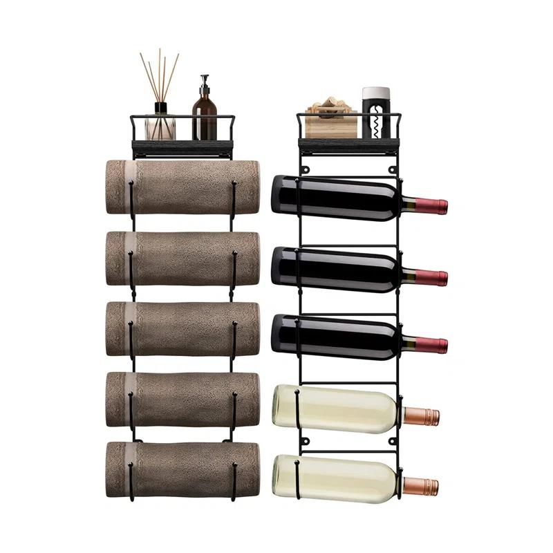 Sorbus 5-Tier Wall Mounted Metal Towel Rack with Shelf