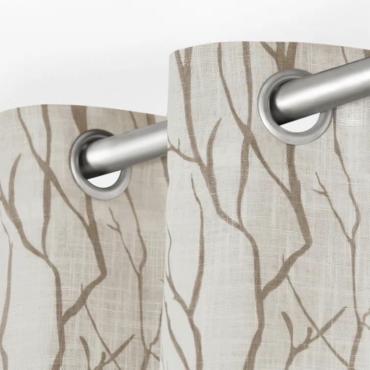 Winston Porter Leija Floral Sheer Grommet Curtain Panels & Reviews | Wayfair