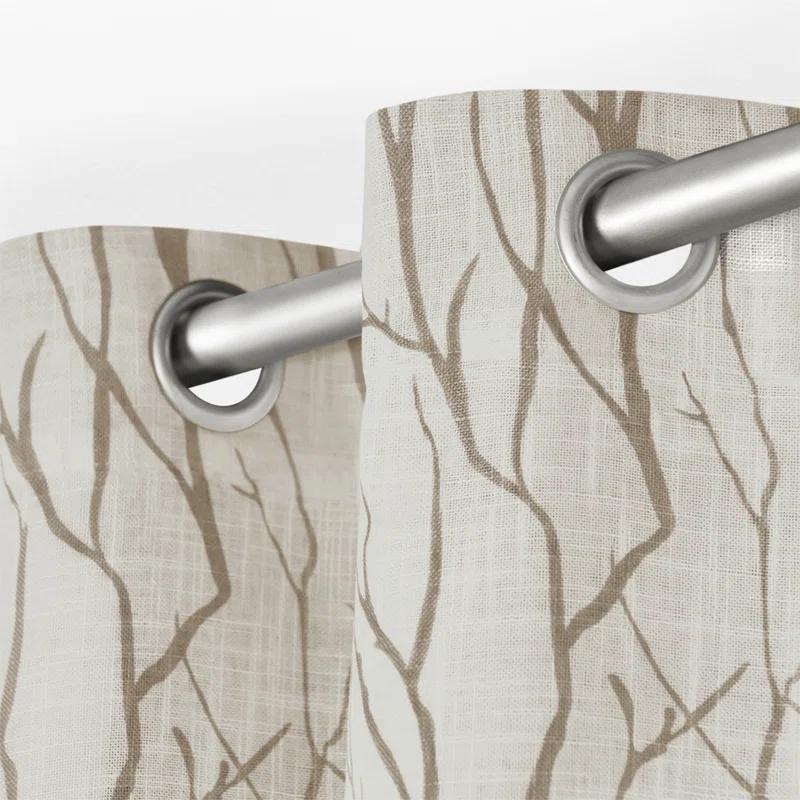 Winston Porter Leija Floral Sheer Grommet Curtain Panels & Reviews | Wayfair