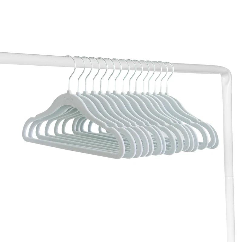 3 Sprouts 3 Sprouts -  Non-Slip Velvet Hangers for Baby Clothes - Pack of 30 - Blue (Set of 30)