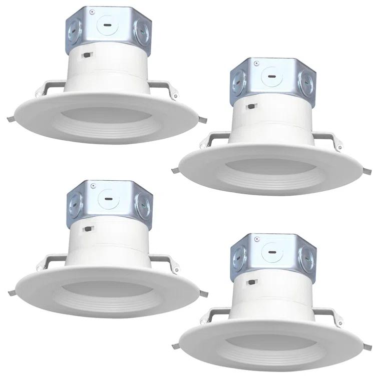 ETi Solid State Lighting 6 in. Canless 120-277v T24 Integrated LED Recessed Light Trim (Set of 4) 53192211-4PK