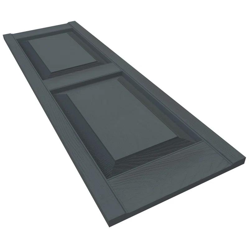 Builders Edge Builders Edge, TailorMade Two Equal Panels, Raised Panel Shutters, Includes Matching Installation Spikes (Per Pair)
