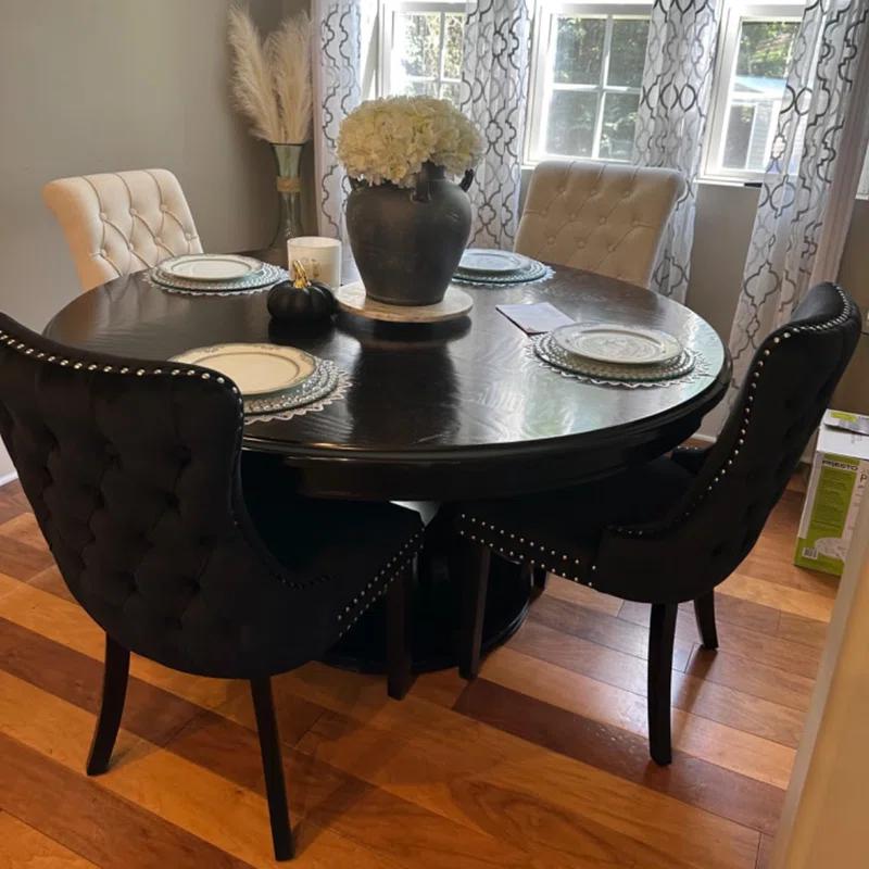 Rosdorf Park Velvet Kitchen Upholstered Dining Chair (Set of 6)
