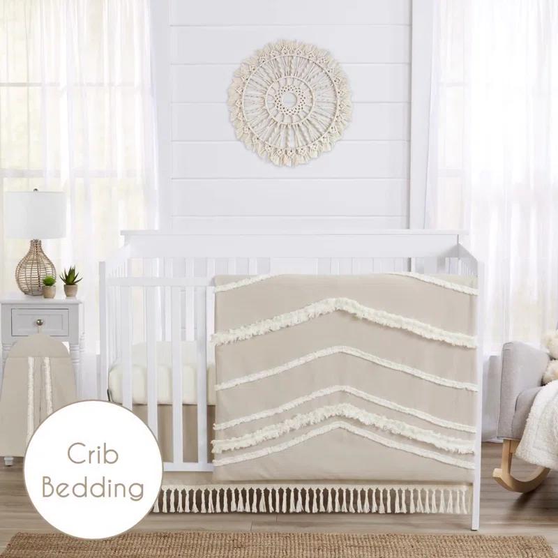Sweet Jojo Designs Boho Fringe 4 Piece Crib Bedding Set
