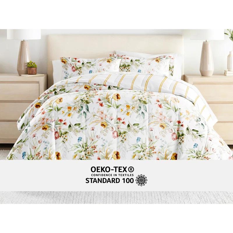 IEnjoy Home 7-Piece Bedding Bundle - Pattern Comforter and Sheet Set