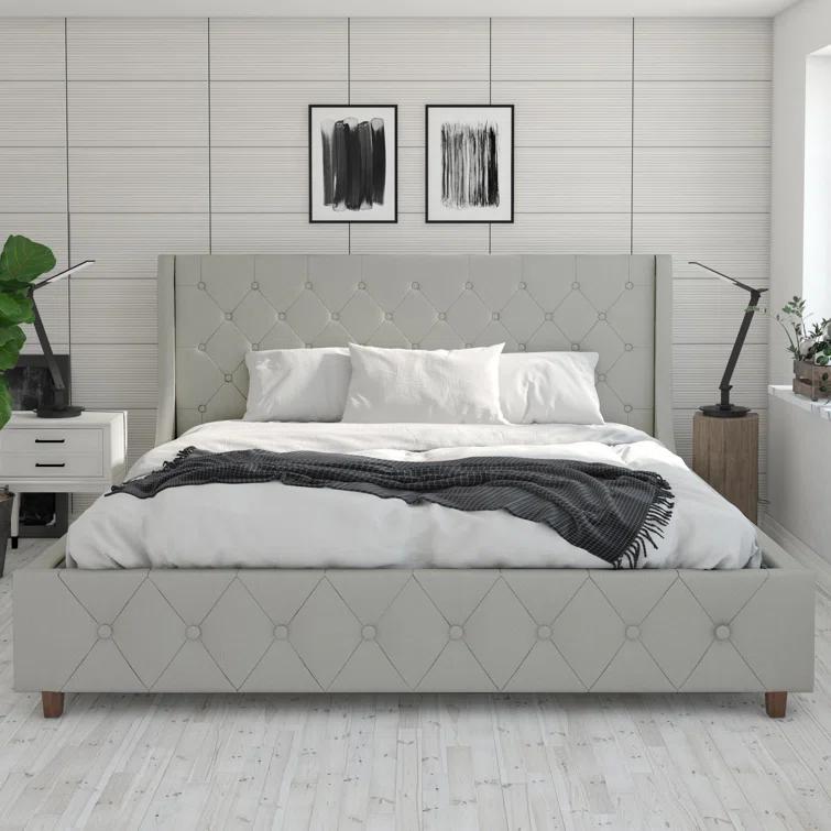 CosmoLiving by Cosmopolitan Mercer Tufted Upholstered Platform Bed