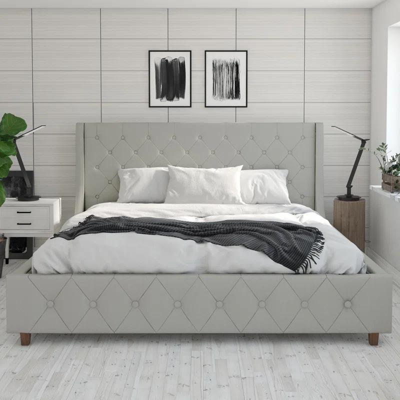 CosmoLiving by Cosmopolitan Mercer Tufted Upholstered Platform Bed