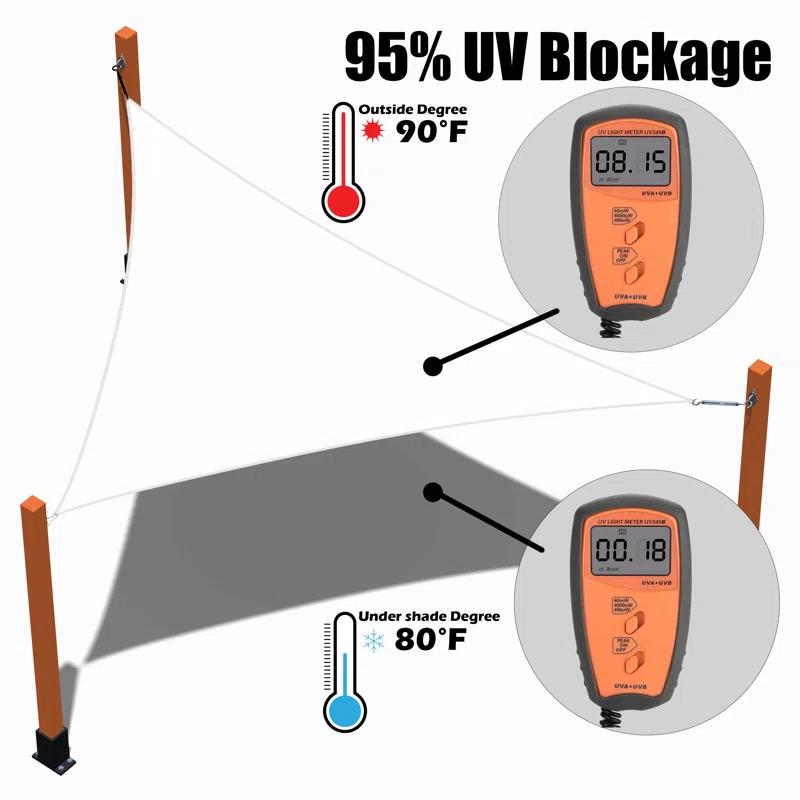 Royal Shade Royal Shade Rectangle Shade Sail With Hardware Kit