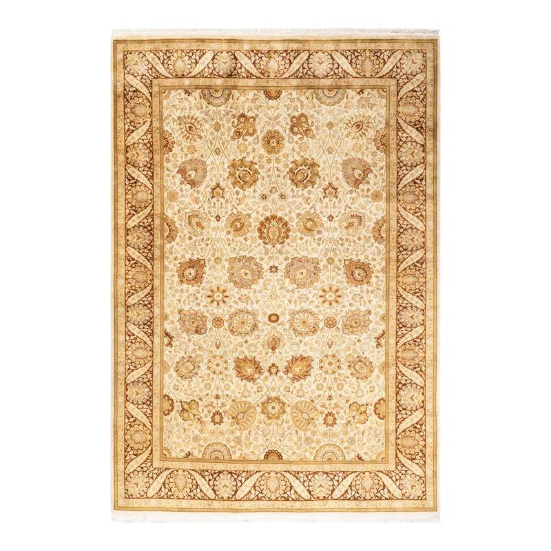 Solo Rugs One-of-a-Kind 6' 2" X 9' 2" 2000s Wool Area Rug Ivory