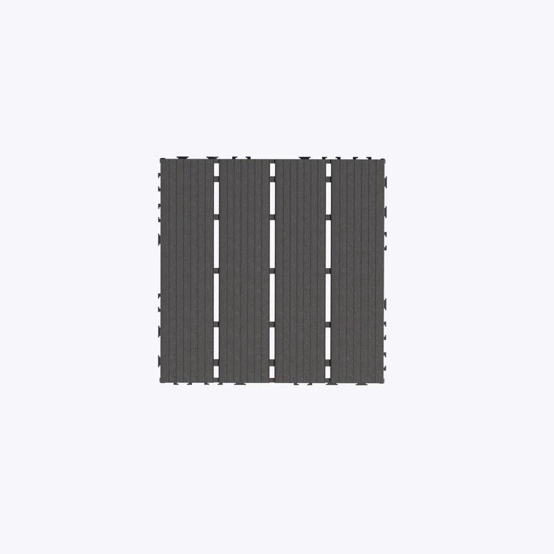 ROKAWO Plastic Interlocking Deck Tiles,44 Pack Patio Deck Tiles,12"x12" Square Waterproof Outdoor All Weather Use, Patio Decking Tiles for Poolside Balcony Backyard, Grey