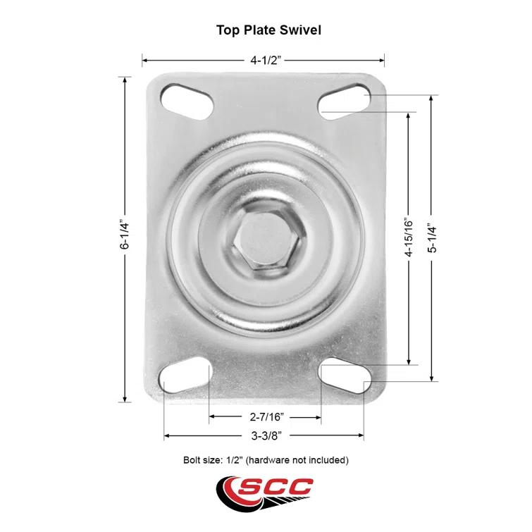 Service Caster Semi Steel Wheel Swivel Caster with Roller Bearing