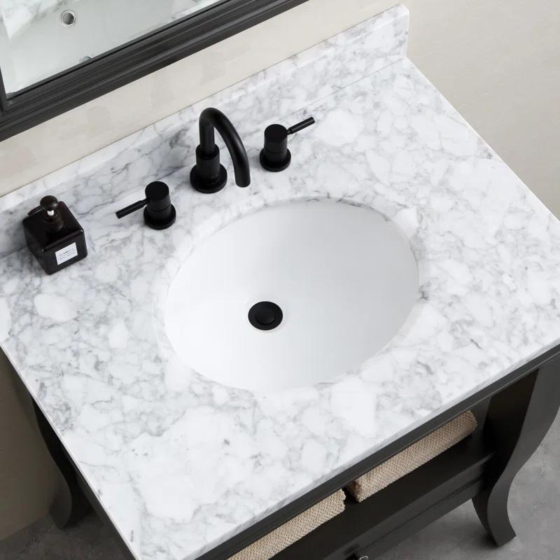 Avanity CUM16WT Vitreous China Oval Undermount Bathroom Sink with Overflow