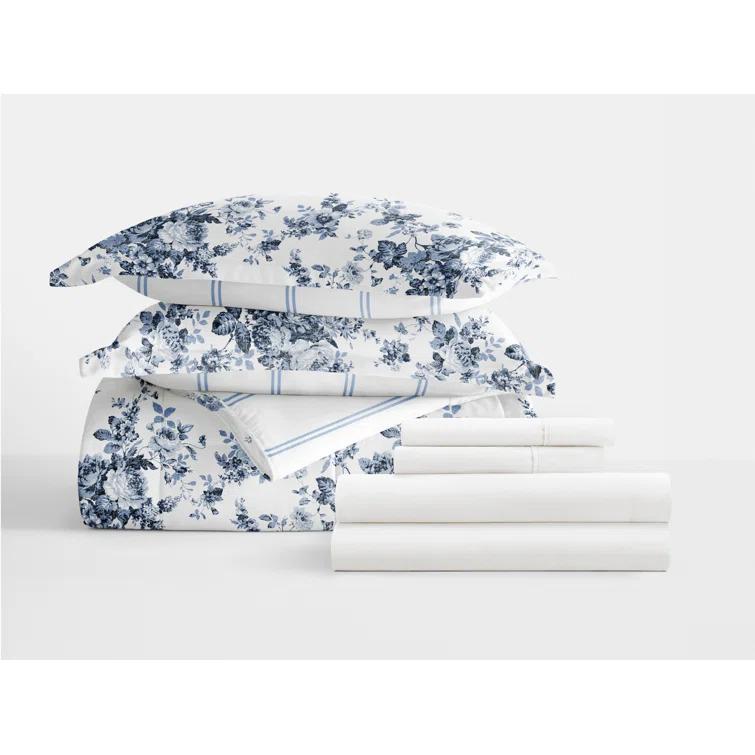 IEnjoy Home 7-Piece Bedding Bundle - Pattern Comforter and Sheet Set