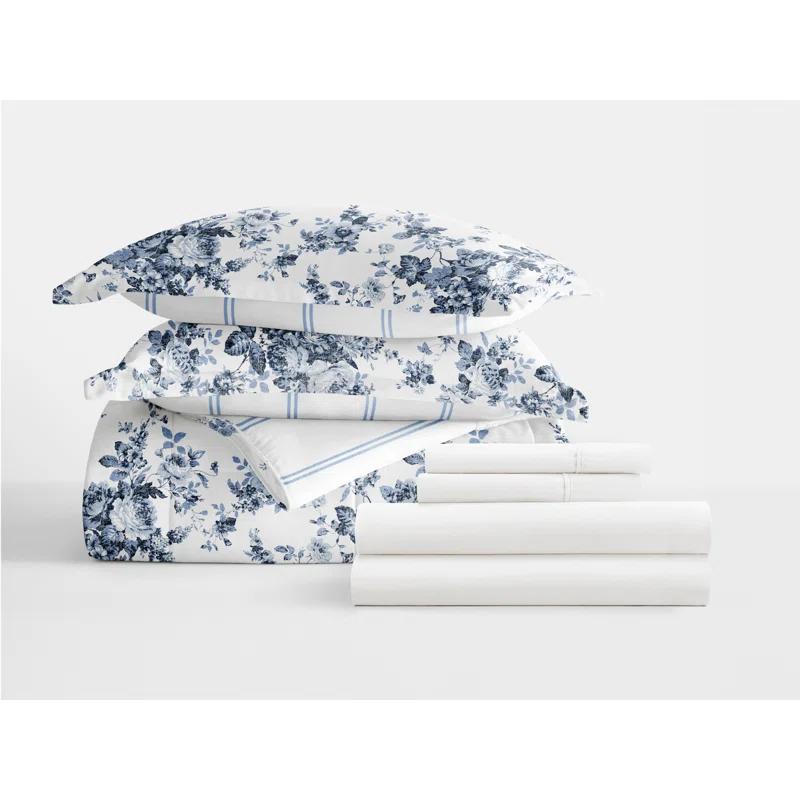 IEnjoy Home 7-Piece Bedding Bundle - Pattern Comforter and Sheet Set