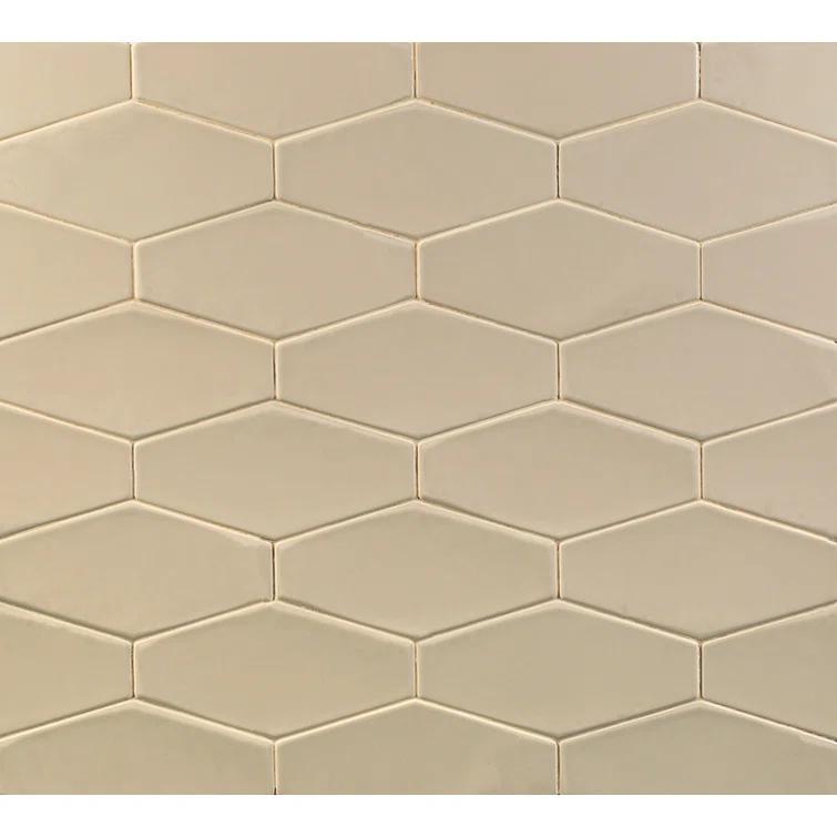 Bond Tile Midland Hexagon 4" x 8" Ceramic Subway Wall Tile (5.38 sq. ft. / box)