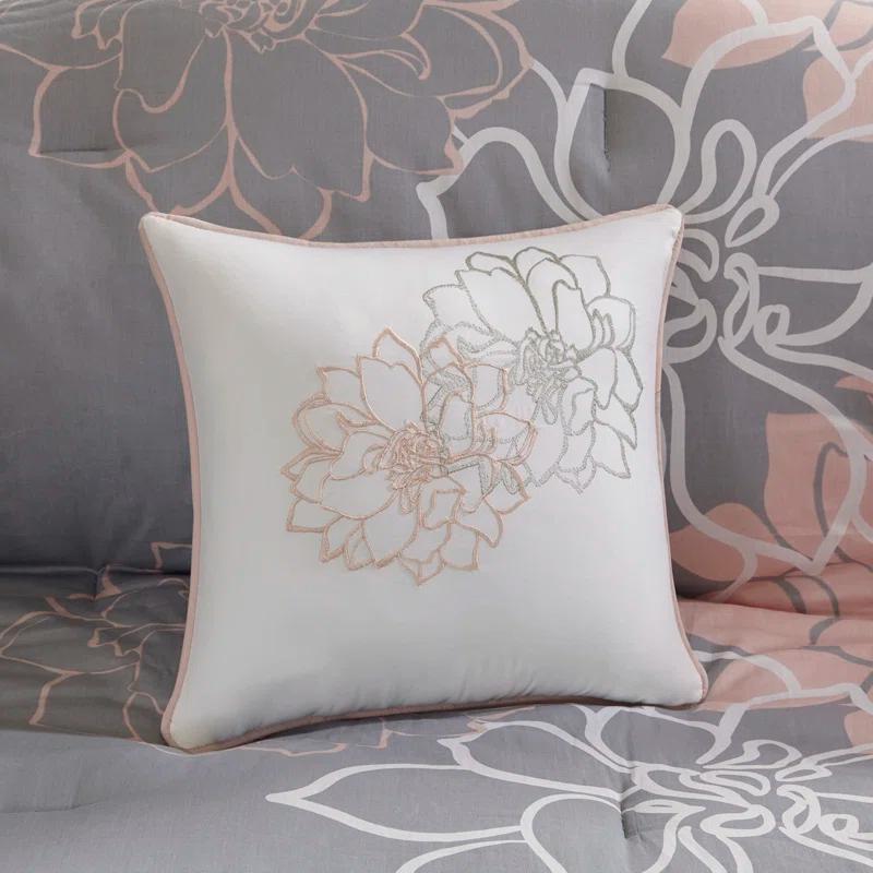 Madison Park Lola 7 Piece Floral Cotton Comforter Set