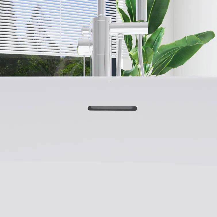 Staykiwi 67'' x 29'' Freestanding Soaking Plastic / Acrylic Bathtub JJCS04BT-67