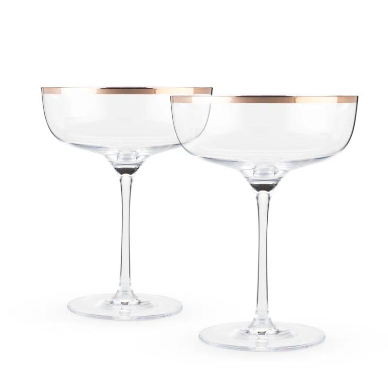 Twine Old Kentucky Home Copper Rim Crystal (Set of 2)