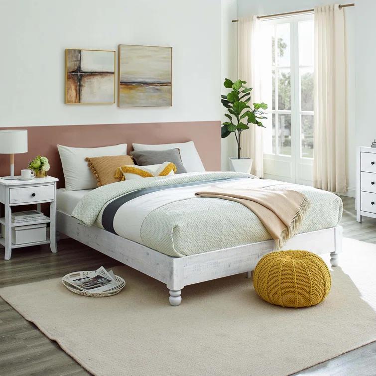 MUSEHOMEINC 12" Wood Bed Frame