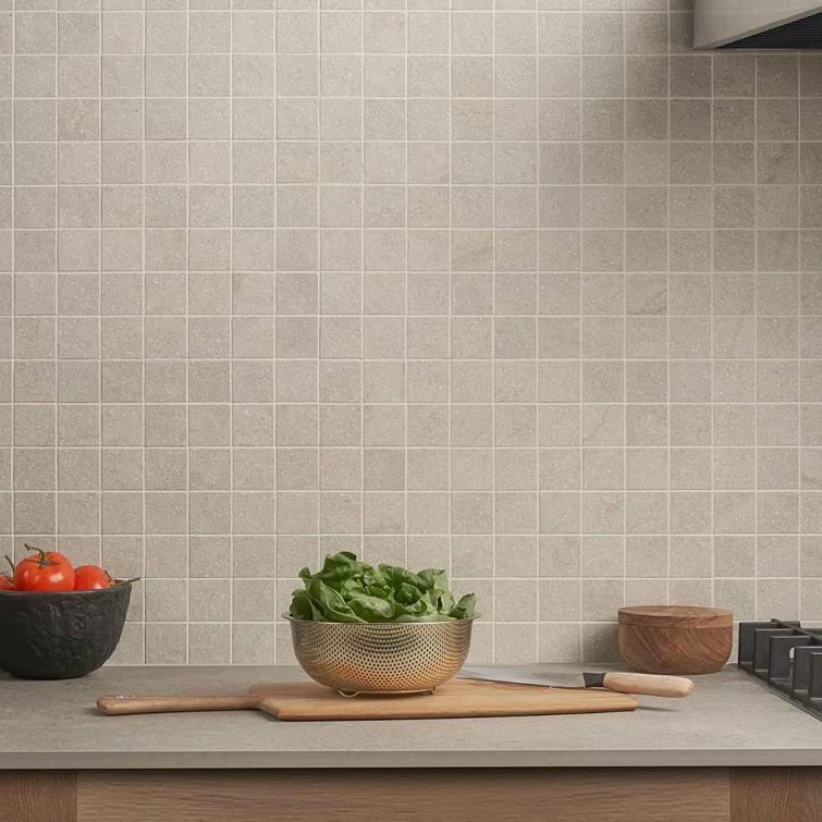 Dominion 11.81" x 11.81" Matte Porcelain Floor & Wall Mosaic Tile (0.97 Sq. Ft./Each)