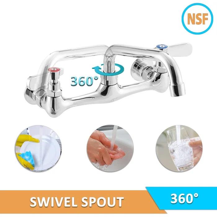 Express KitchQuip Wall Mounted Optional Bathroom Faucet WMF6"S