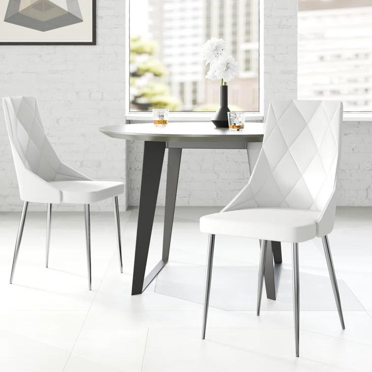 Wade Logan® Benay 19'' H Faux Leather Upholstered Side Chair (Set of 2)