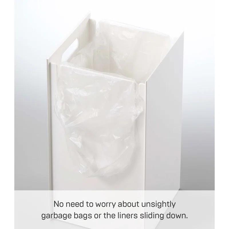Yamazaki Home Yamazaki Home Trash Can, Modern Garbage Waste Bin Basket With Handle, 2.5 gallons, 10 liters