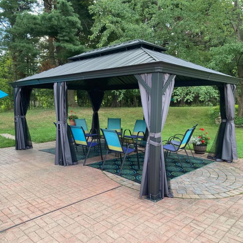 Purple Leaf 18 Ft. W X 12 Ft. D Aluminum Patio Gazebo