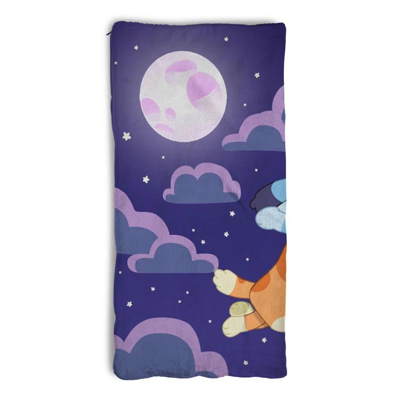 The Northwest Bluey Slumber Pups Silk Touch Throw Blanket Sherpa Slumber Bag 27x56 Inches