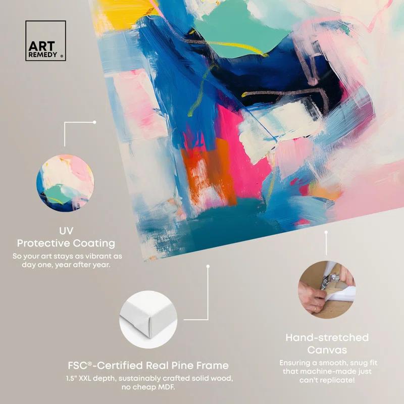 Art Remedy Colorburst Melody Canvas Modern Color Abstract by Art Remedy