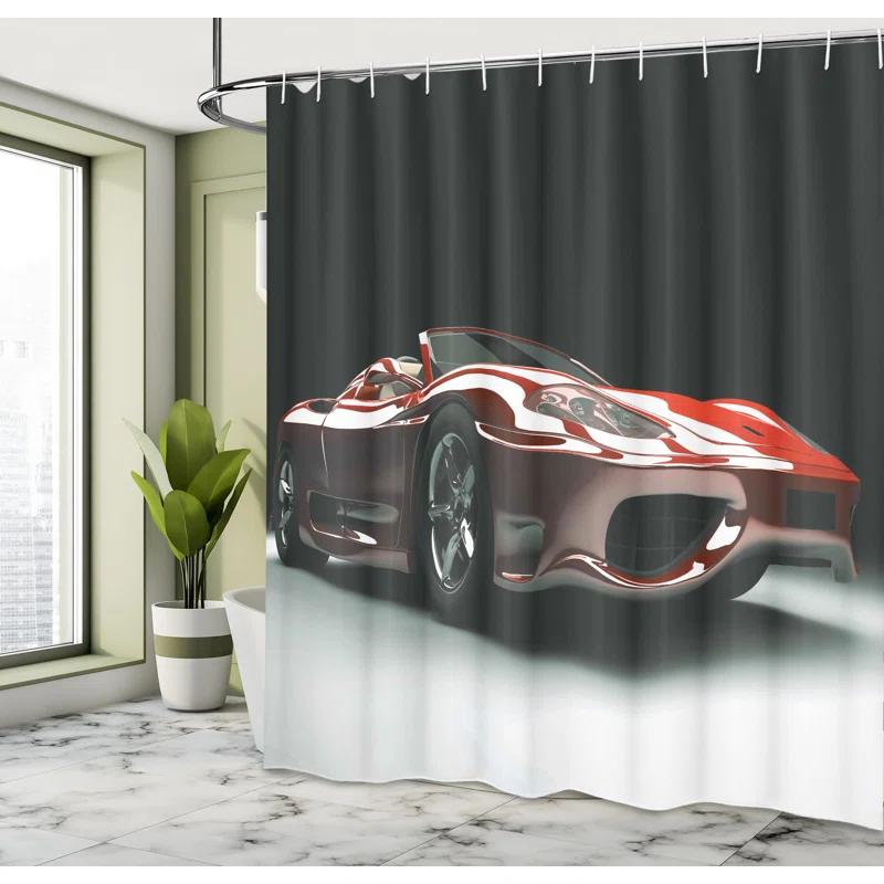 Ambesonne Shower Curtain with Hooks Included