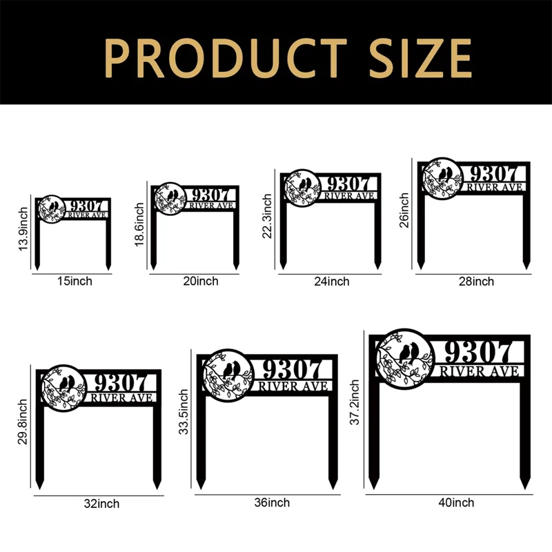 COBEKY Personalized Home Street Number Gate Fence Or Front Door Plaque | Realtor Closing Gift