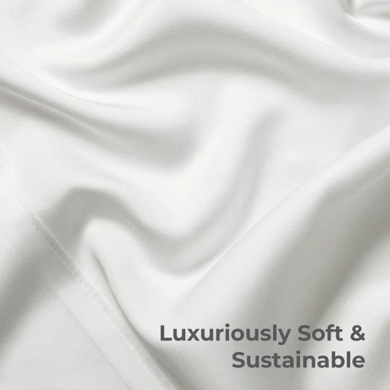 Cariloha Cariloha Retreat 2-Piece Sateen Pillowcase Set | Lyocell Material | Breathable, Corner Straps, Extra soft & Cooling