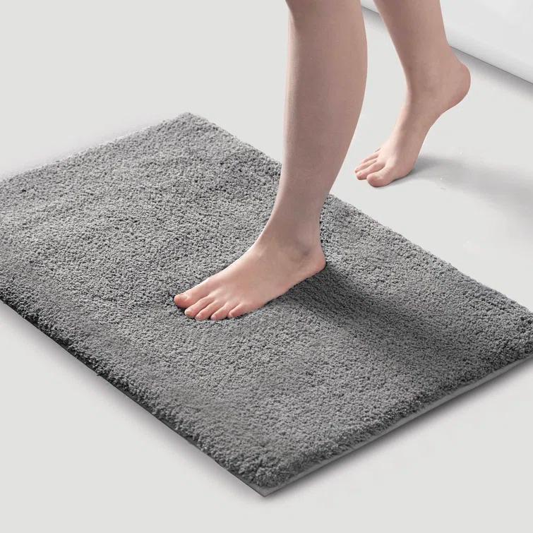 Madison Park Signature Marshmallow Quick Dry Bath Rug with Non-Slip Backing