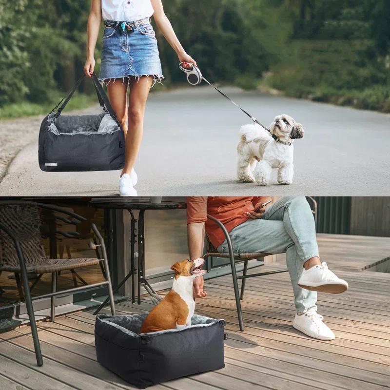 ATCHISON Detachable Washable and Waterproof Puppy Booster Car seat Soft Portable Dog Bed