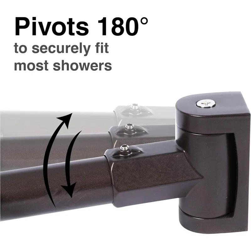 Utility-Sink 70'' Curved Fixed Shower Curtain Rod