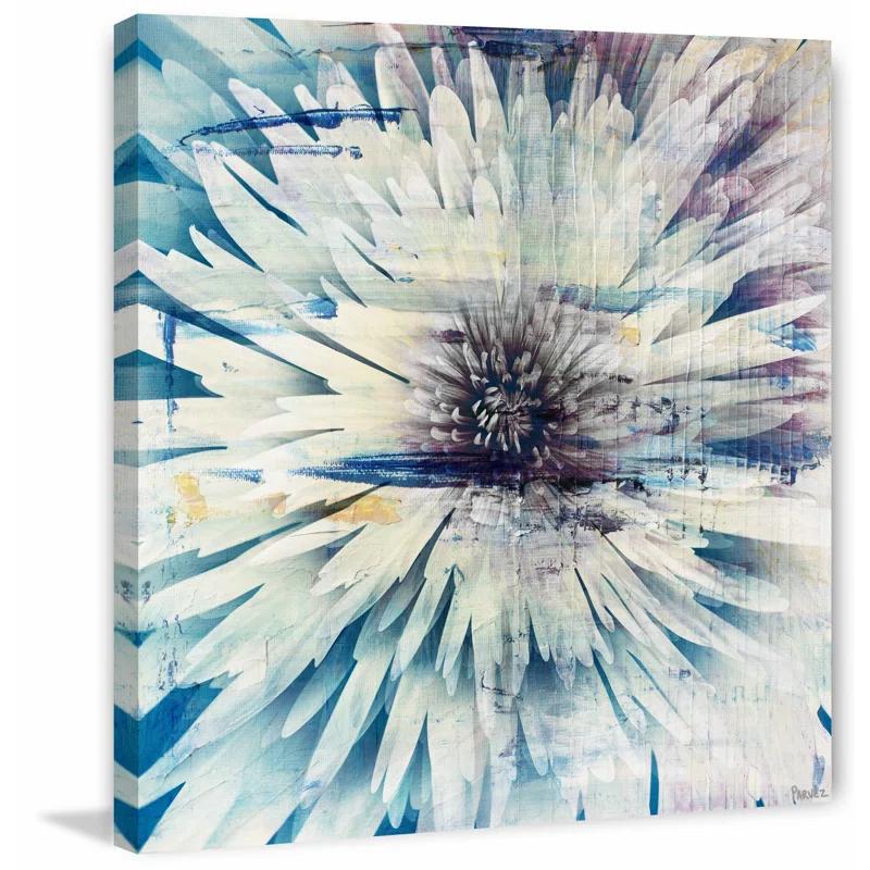 Parvez Taj Rustic Floral " White Burst Bloom " by Parvez Taj
