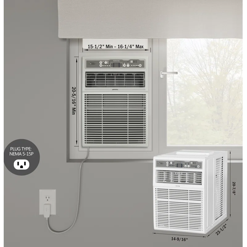 Durastar 10,000 BTU Casement Room Air Conditioner - Cool Only