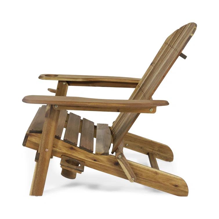 Highland Dunes Mccombs Solid Wood Folding Adirondack Chair (Set of 2)