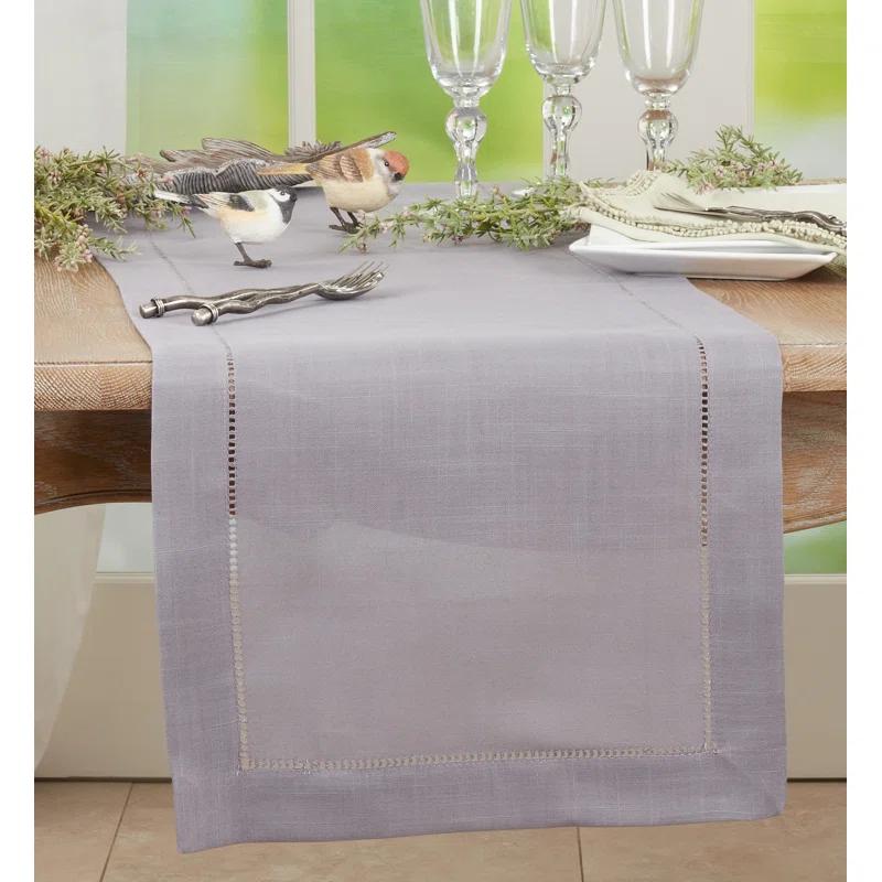 Saro Rochester Collection Solid Color Table Runner