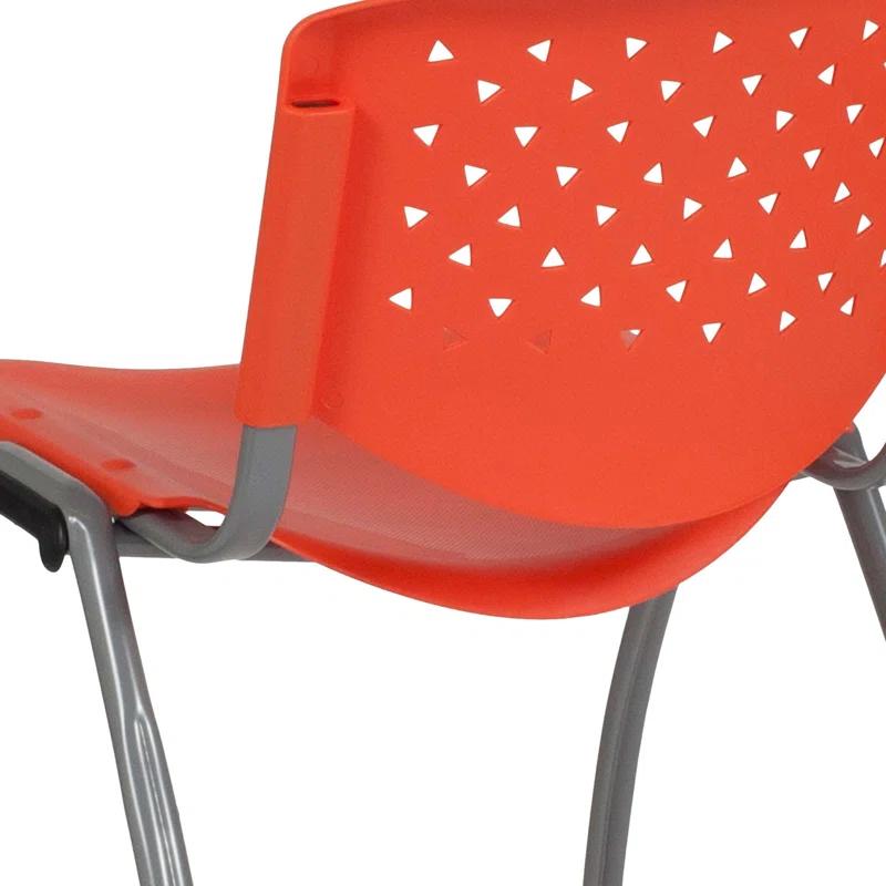 Memphis 880 lb. Capacity Plastic Stack Chair with Powder Coated Frame
