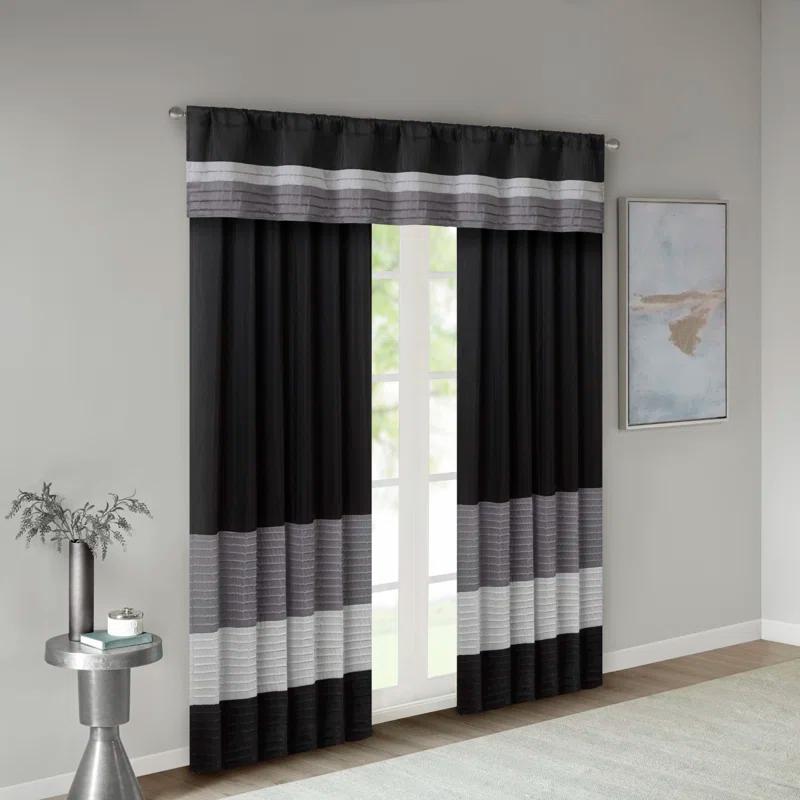 Madison Park Amherst Polyoni Pintuck Window Valance