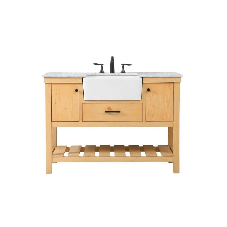 Pelaghia 48'' Single Bathroom Vanity with Marble Top
