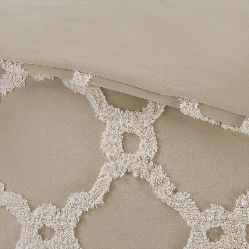 Pacey 3 Piece Tufted Cotton Chenille Comforter Set
